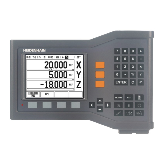 HEIDENHAIN ND 522 Guía Rápida De Referencia