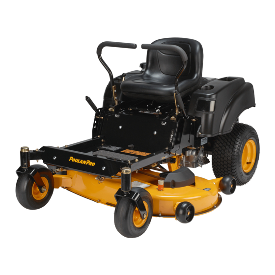 Poulan Pro Zero Turn Mower P46ZX Manual Del Operador