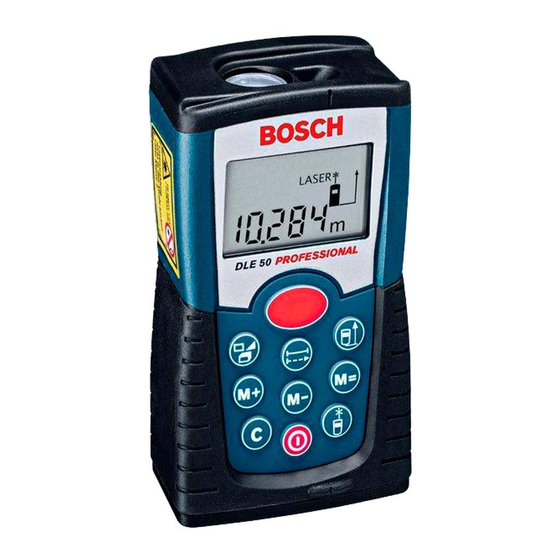 Bosch DLE 50 Professional Manuales