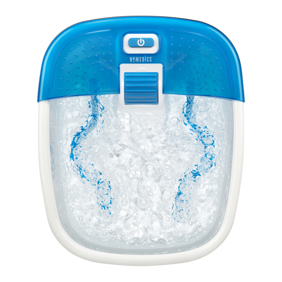 HoMedics BubbleBliss Deluxe Manuales