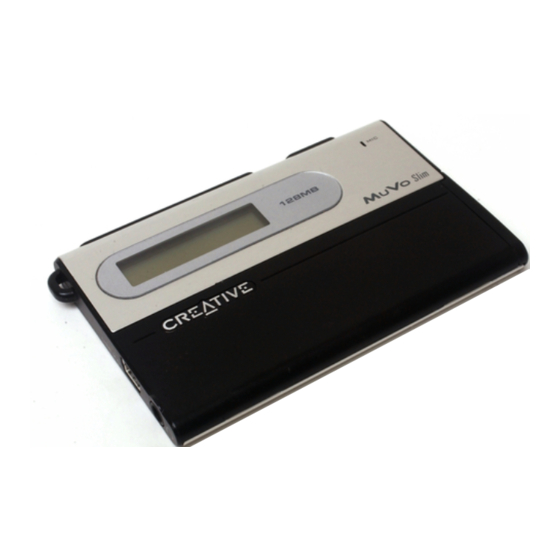 Creative MuVo Slim Manual De Instrucciones