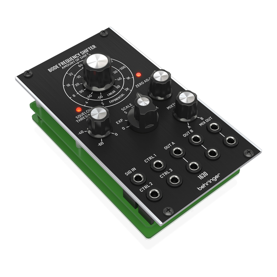 Behringer BODE FREQUENCY SHIFTER 1630 Guia De Inicio Rapido