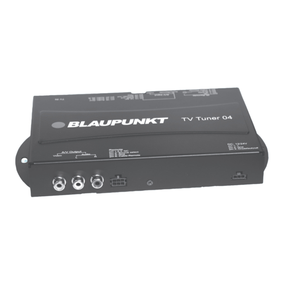 Blaupunkt TV Tuner 04 Manuales