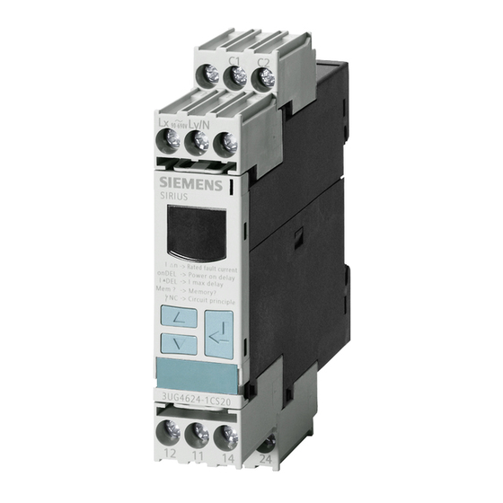 Siemens SIRIUS 3UG4624 Instructivo