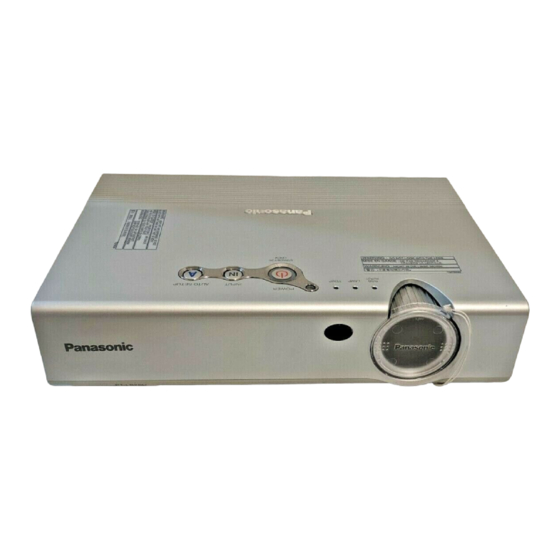 Panasonic PT-LB20NTE Manual Del Usuario