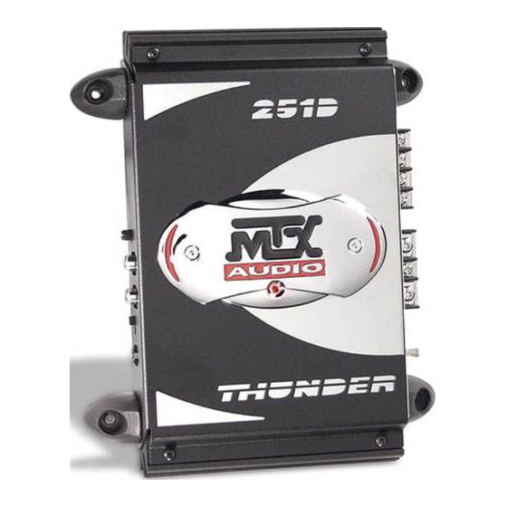 MTX Audio Thunder 251D Manual Del Usuario