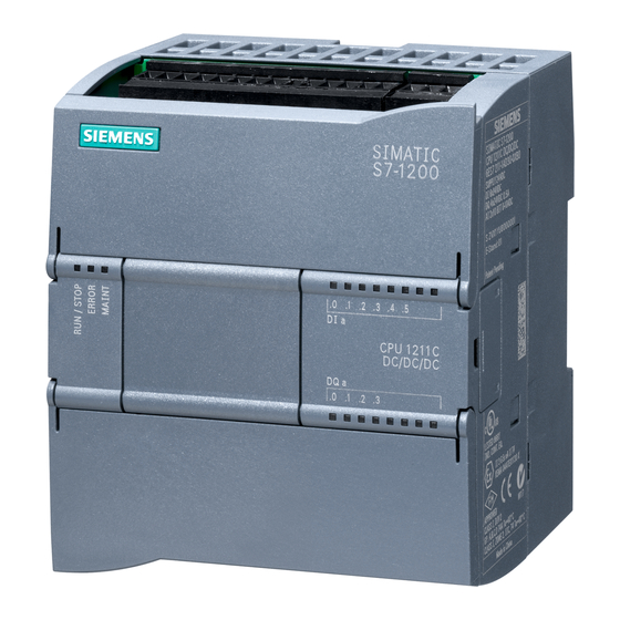 Siemens SIMATIC S7-1200 Información Del Producto