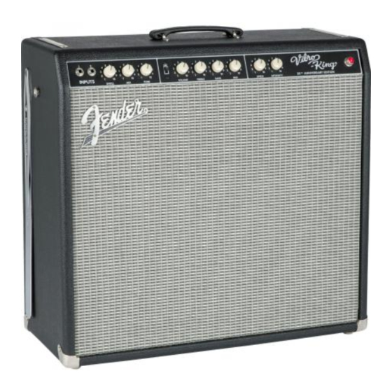 Fender Vibro-King Custom Instrucciones De Funcionamiento