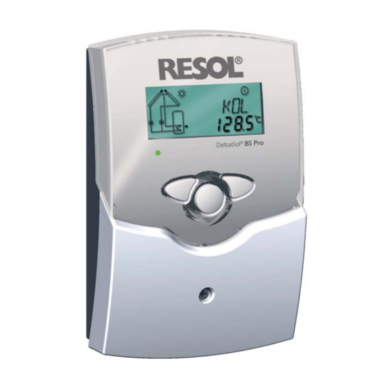 Resol DeltaSol BS Pro Manual Del Usuario