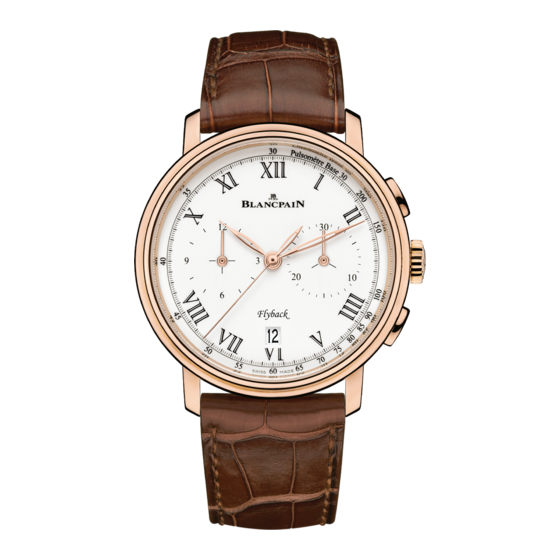 Blancpain Villeret CHRONOGRAPHE FLYBACK PULSOMÈTRE Manual De Instrucciones