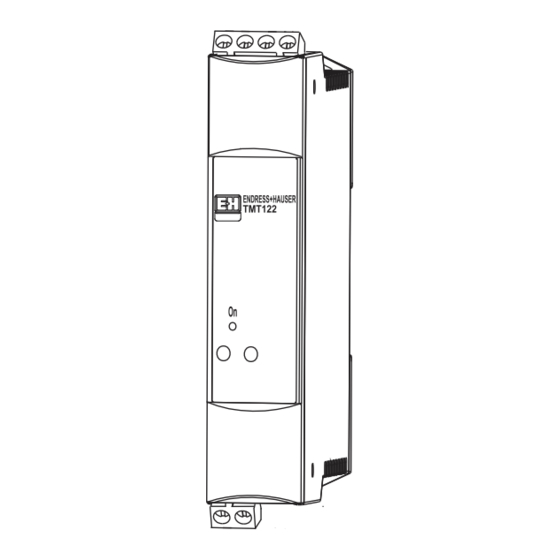 Endress+Hauser ITEMP HART TMT182 Instrucciones Abreviadas