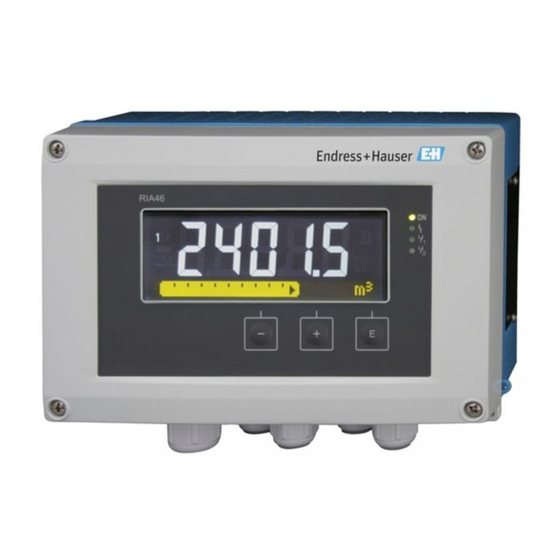 Endress+Hauser RIA46 Manual De Instrucciones Abreviado