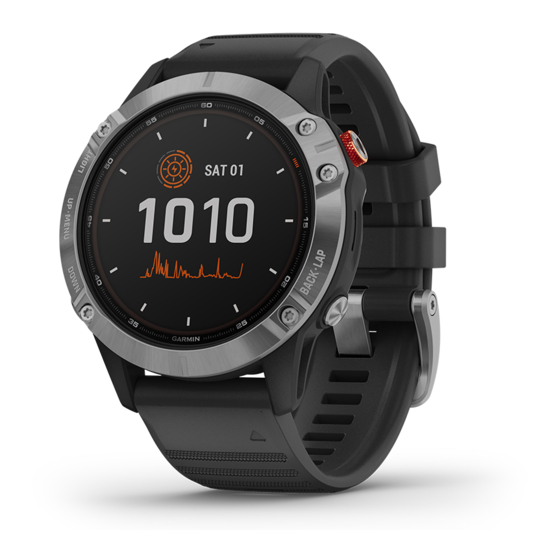 Garmin FENIX 6 SOLAR Manuales