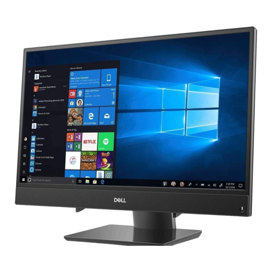 Dell Inspiron 22 3000 Serie Configuración Y Especificaciones
