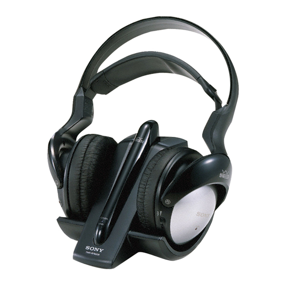 Sony MDR-RF920RK Manual De Instrucciones
