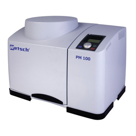 Retsch PM100 Instrucciones De Servicio