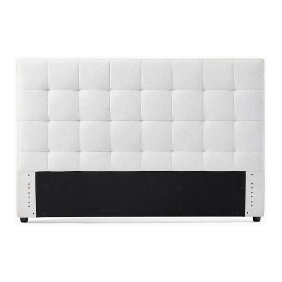 West Elm grid tufted uph headboard Instrucciones De Ensamblaje