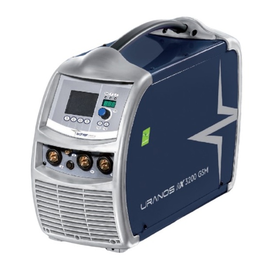 voestalpine Böhler Welding URANOS NX 3200 GSM Manual Del Usuario