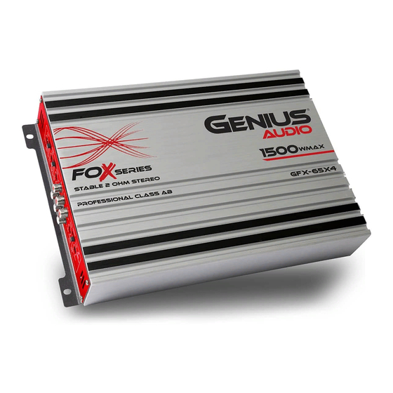 Genius Car Audio FOX Serie Manuales