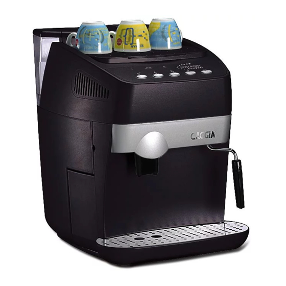 Gaggia SYNCRONY COMPACT Guía Rápida De Programación