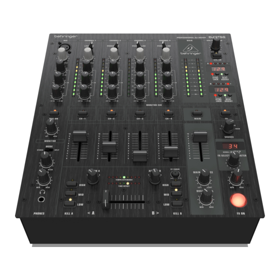 Behringer PRO MIXER DJX750 Manual De Uso