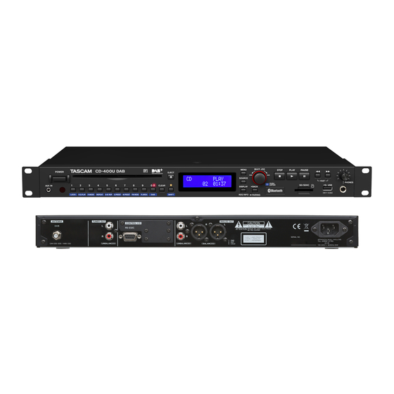 Tascam CD-400U DAB Manuales