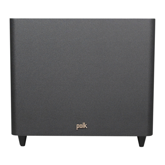 Polk Audio PSW121 El Manual Del Propietario