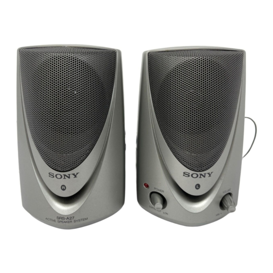Sony SRS-A27 Manual De Instrucciones