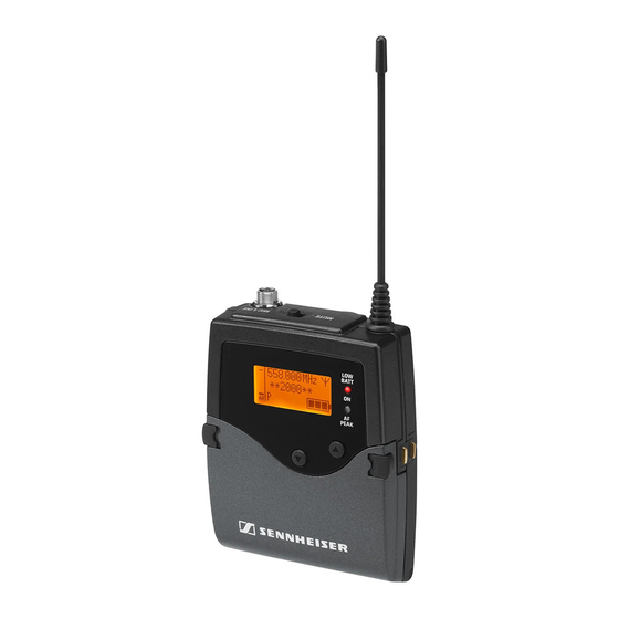 Sennheiser SK 2000 Instrucciones De Uso