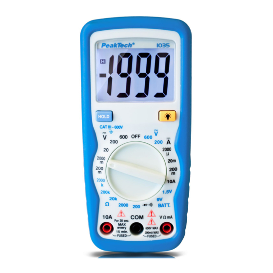 PeakTech 1035 Manual De Uso