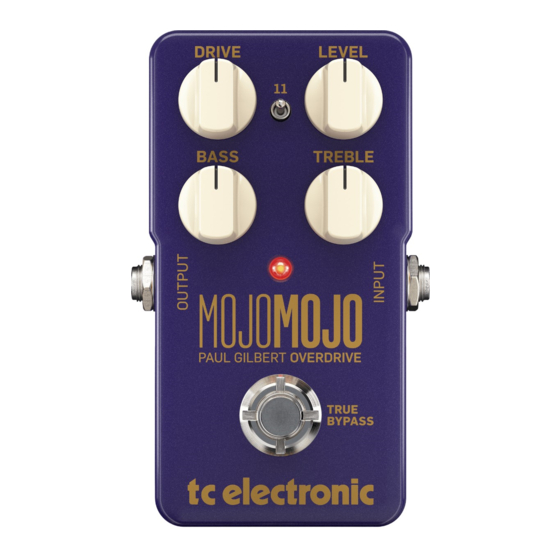 TC Electronic MOJOMOJO PAUL GILBERT EDITION OVERDRIVE Guia De Inicio Rapido