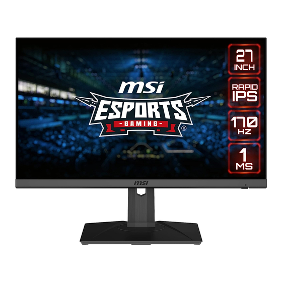 MSI G272QPF Guía De Usuario