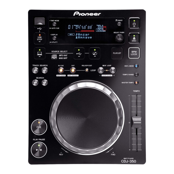 Pioneer CDJ-350 Manuales