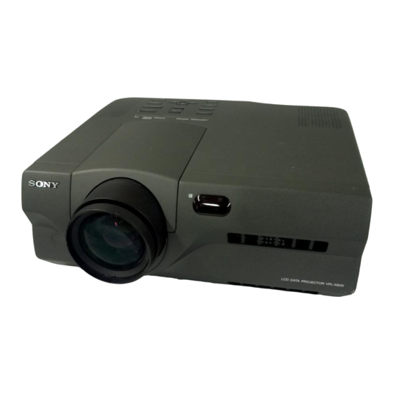Sony VPL-X600U Manual De Instrucciones