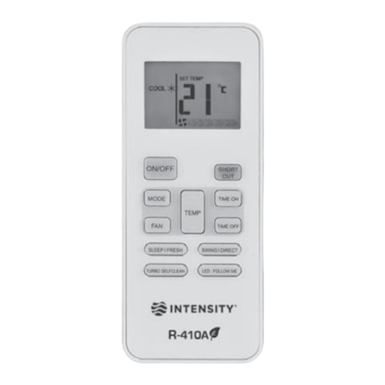 intensity R-410A Manual De Operación