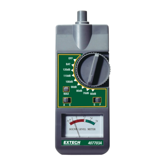 Extech Instruments 407703A Manual Del Usuario