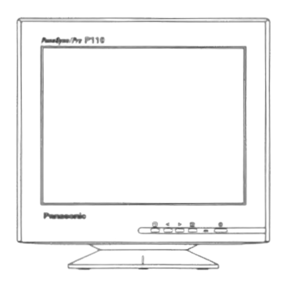 Panasonic PanaSync / Pro P110 Instrucciones De Operación