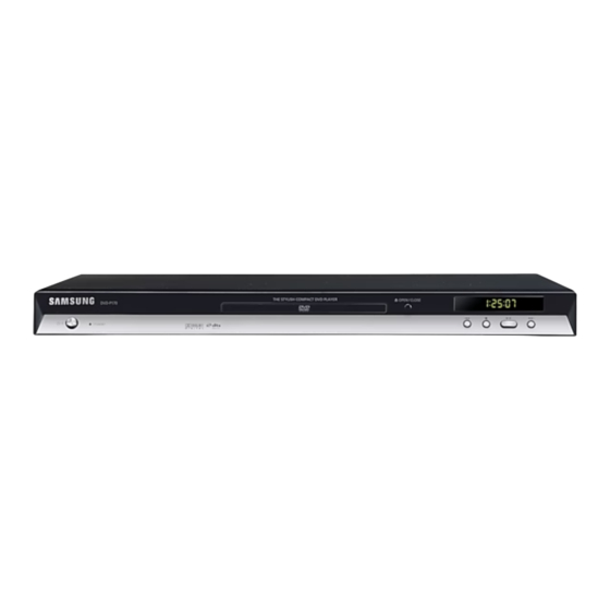 Samsung DVD-P170 Manuales