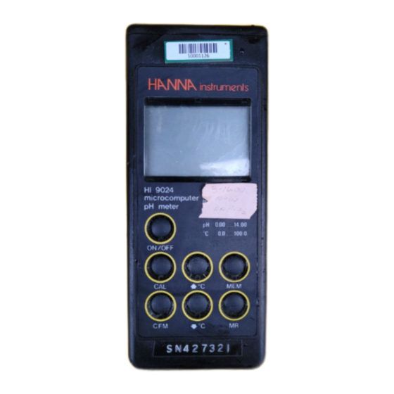Hanna Instruments HI 9023C Manual De Instrucciones