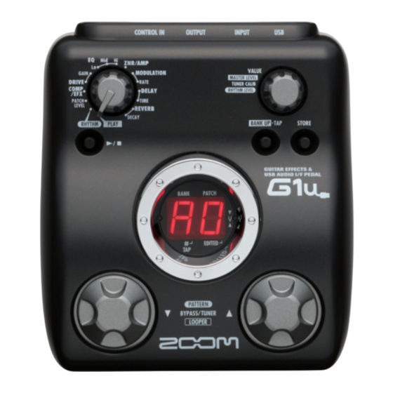 Zoom G1u Manual De Instrucciones