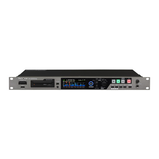 Tascam DA-6400 Manual Del Usuario