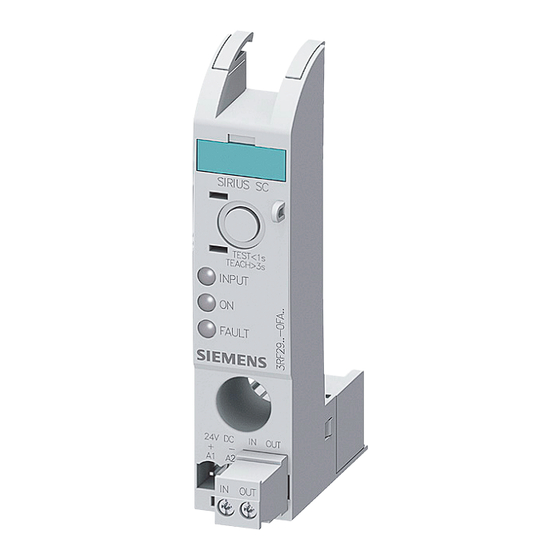 Siemens SIRIUS 3RF29 -0F.08 Serie Instructivo