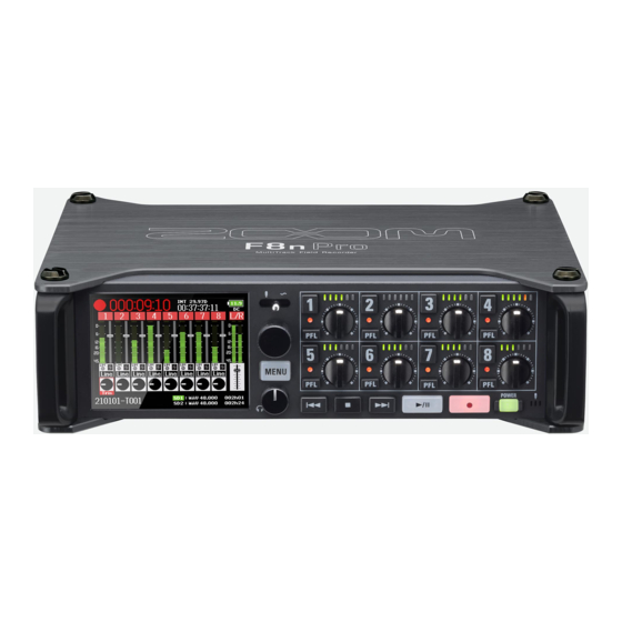 Zoom F8n PRO Manual De Instrucciones