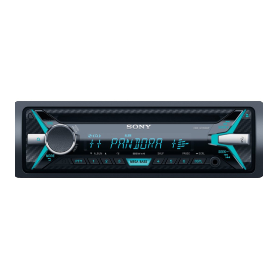 Sony CDX-G3150UP Manual De Instrucciones