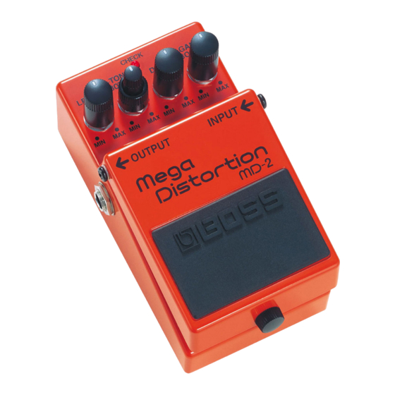 Boss MD-2 Mega Distortion Manuales