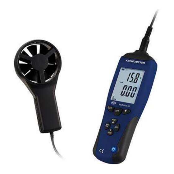 PCE Instruments PCE-VA 10 Manual De Instrucciones