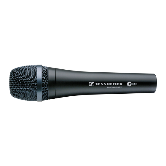 Sennheiser e 945 Instrucciones De Uso