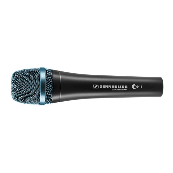 Sennheiser e 945 Instrucciones De Manejo