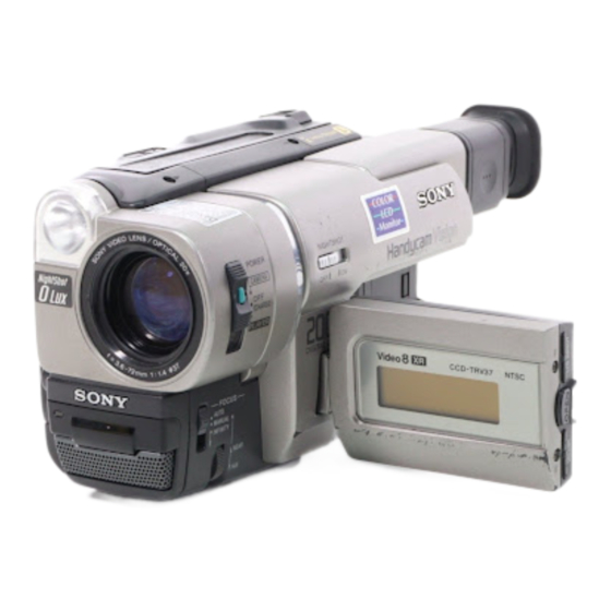 Sony Handycam Vision video Hi8 XR CCD-TRV87 Manual De Instrucciones