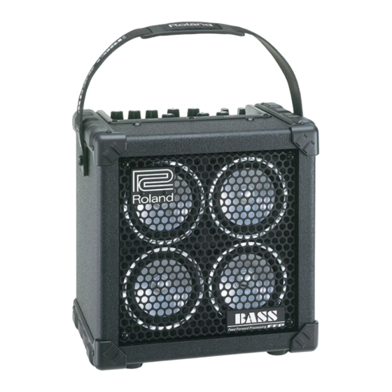 Roland MICRO CUBE BASS RX Manual Del Usuario